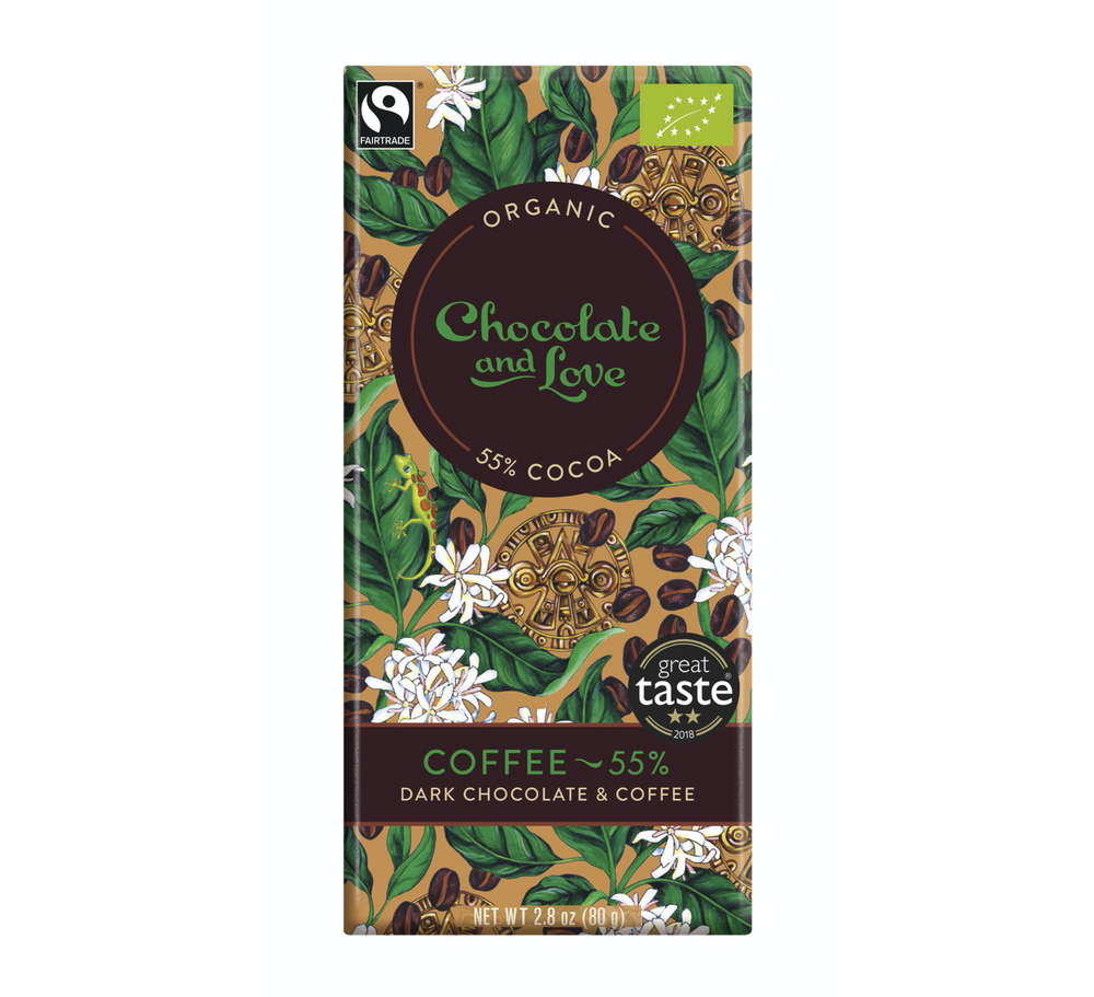 Chocolate And Love - Mørk Chokolade Kaffe 55%